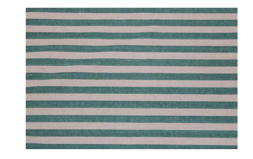 Bedsheet Cotton Single Bed - Premium Green White Stripes