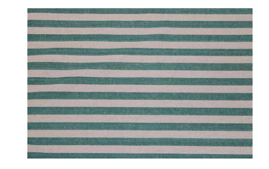 Bedsheet Cotton Single Bed - Premium Green White Stripes